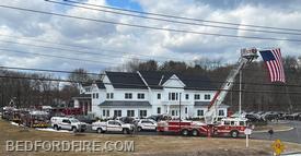 Mutual Aid departments waiting to greet us at our new home.